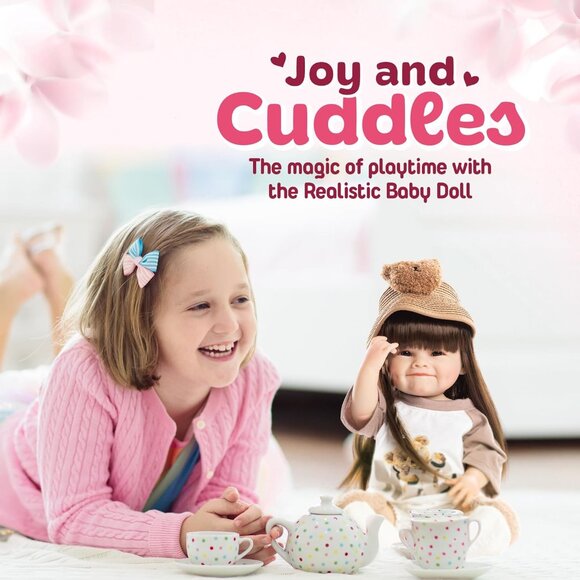 🆕18 inch Full Cloth Body With Vinyl Limbs Baby Doll Lily Mae Reborn Baby Girl - Picture 10 of 10